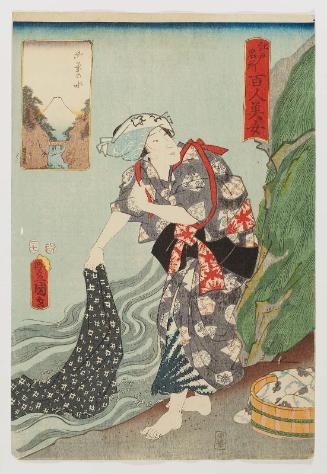 Ochanomizu, from the series One Hundred Beautiful Women at Famous Places in Edo (Edo meisho hyakunin bijo)