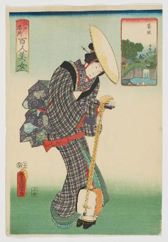Aoisaka, from the series One Hundred Beautiful Women at Famous Places in Edo (Edo meisho hyakunin bijo)