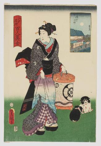 Asakusa Tamachi, from the series One Hundred Beautiful Women at Famous Places in Edo (Edo meisho hyakunin bijo)
