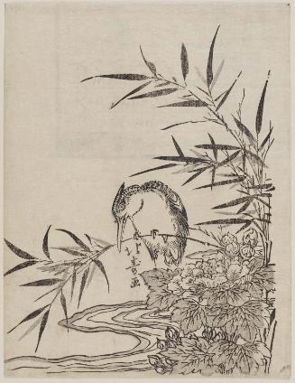 Kingfisher and Peony