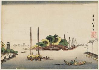 Perspective Picture of Teppôzu and Tsukudajima (Teppôzu Tsukudajima no uki-e)