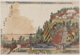 Mount Atago in Shiba with a Distant View of the Sea at Shinagawa (Shiba Atagoyama enbô Shinagawa no umi), from the series The Eastern Capital (Tôto)