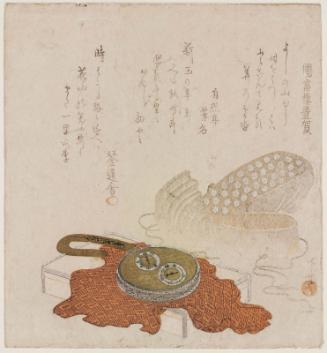 Chinese Shoes and Watch (?) with Double Dial