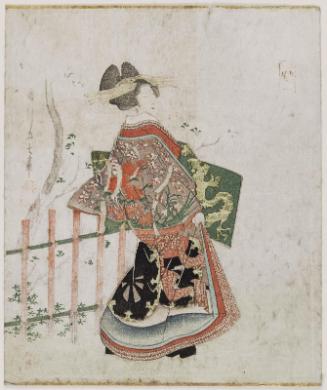 Courtesan Viewing Cherry Blossoms