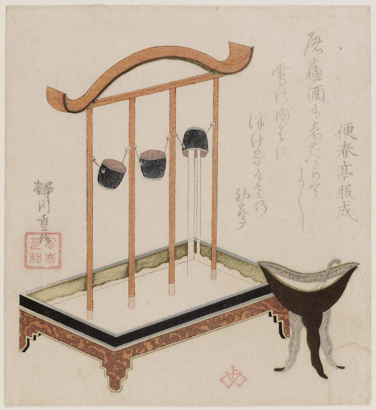 Chinese Hanging Buckets Demonstrating Moderation (known as jûbun to, "the measure of sufficiency," also called iki, kiki, or keiki)
