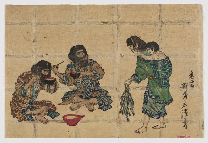 Scene of Ainu Life, from an unidentified series