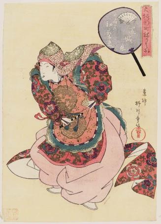 Hatsuhana-dayû of the Naka-Ôgiya in Ganjôraku, from the series Costume Parade of the Shinmachi Quarter in Osaka (Ôsaka Shinmachi nerimono)