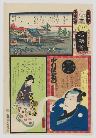 Wo Brigade, Tenth Group, Shitaya: Actor Nakamura Utaemon IV as Hidari Jingorô, from the series Flowers of Edo and Views of Famous Places (Edo no hana meishô-e)