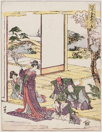Act IV, the En'ya mansion at Ôgigayatsu (Yodanme, Ôgigayatsu), from the series The Storehouse of Loyal Retainers, a Primer (Kanadehon Chûshingura)