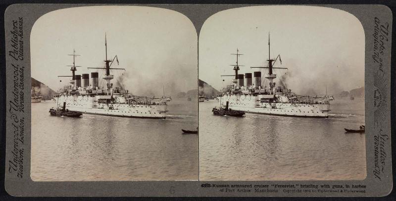 Stereo card with Russo-Japanese War Images
