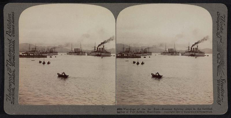 Stereo card with Russo-Japanese War Images