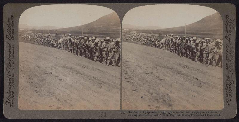 Stereo card with Russo-Japanese War Images