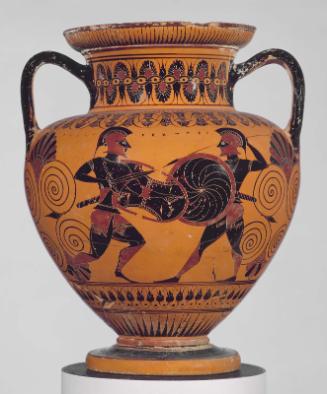 Storage jar (amphora) with warriors dueling