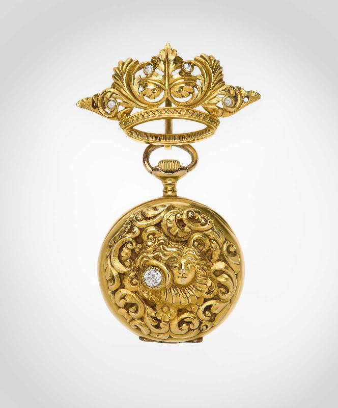 Ladies'  lapel watch with enhancer