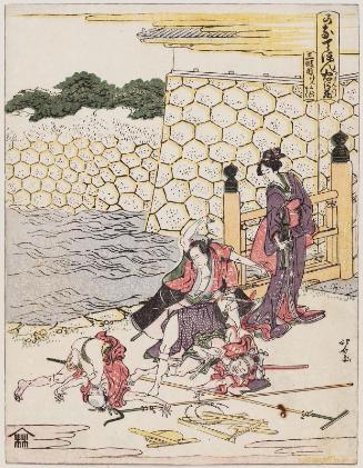 Act III, the Scene of the Quarrel (Sandanme, Kenka no maku), from the series The Storehouse of Loyal Retainers, a Primer (Kanadehon Chûshingura)
