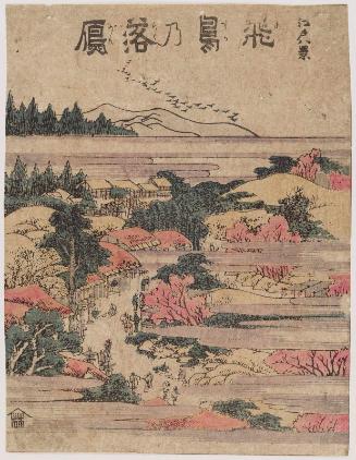 Descending Geese at Asuka (Asuka no rakugan), from the series Eight Views of Edo (Edo hakkei)