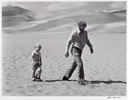 Boy and His Father on the Sand