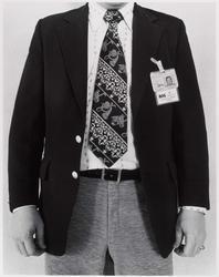 Portrait of Employee with Identification Card Logan Airport, no. 000915