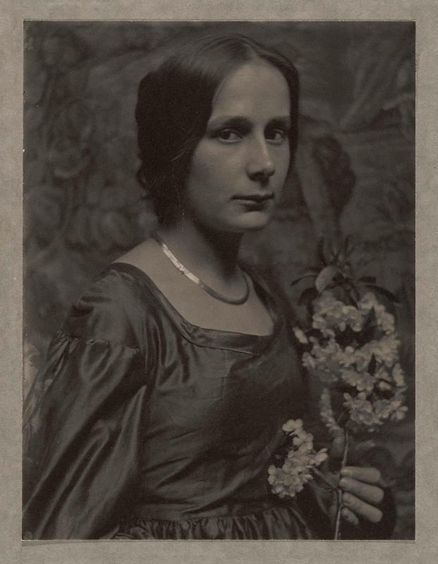 Untitled (Portrait of a Young Woman holding Flowers)
