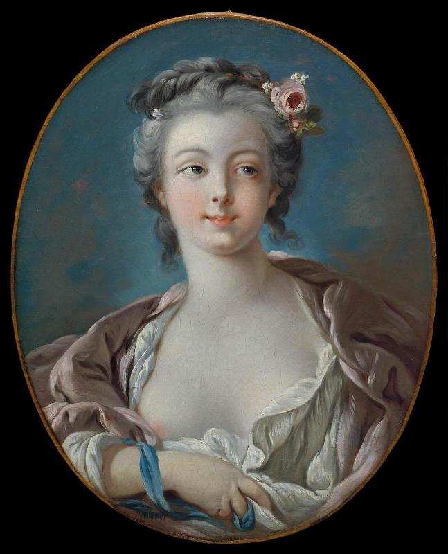 Young Woman with Flowers in Her Hair