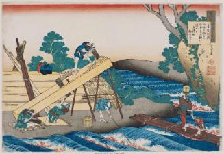 Poem by Harumichi no Tsuraki, from the series One Hundred Poems Explained by the Nurse (Hyakunin isshu uba ga etoki)