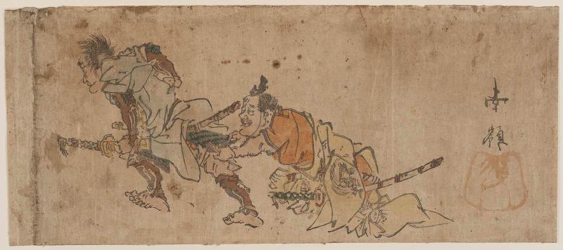 The Armor-pulling Scene (Kusazuribiki) from the Tale of the Soga Brothers