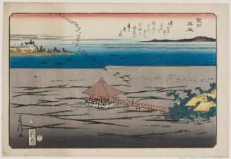 Descending Geese at Katada (Katada rakugan), from an untitled series of Eight Views of Ômi (Ômi hakkei)