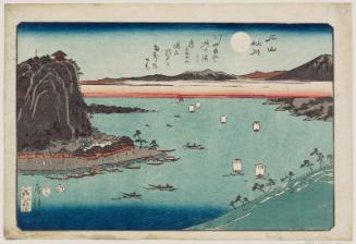 Autumn Moon at Ishiyama (Ishiyama shûgetsu), from an untitled series of Eight Views of Ômi (Ômi hakkei)