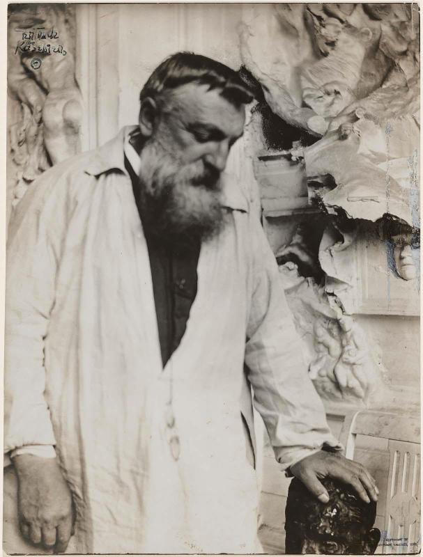 Auguste Rodin in his Atelier