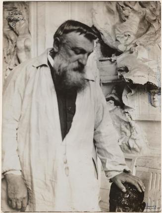 Auguste Rodin in his Atelier