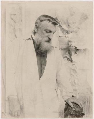 Auguste Rodin in his Atelier