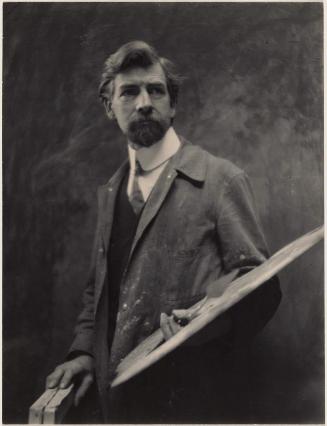 Portrait of an Artist Willard Paddock (brother-in-law of Edward Steichen) with his Palette