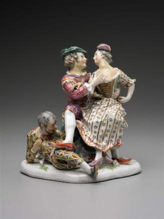 Indiscreet Harlequin figural  group