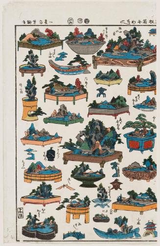 Newly Published Collection of Tray Gardens (Shinpan hakoniwa zukushi)