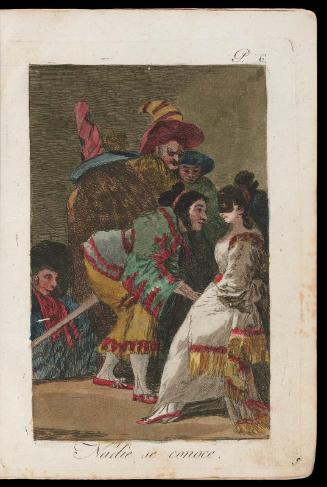 Nadie se conoce. (Nobody knows anybody, including himself); Plate 6 bound into "Los Caprichos"