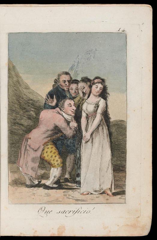 Que sacrificio! (What a sacrifice!); Plate 14 bound into "Los Caprichos"