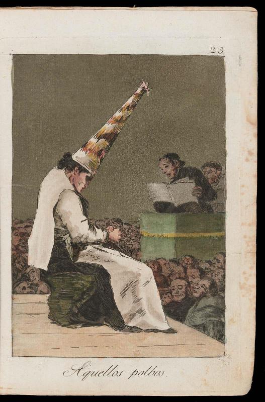 Aquellos polbos. (That dust); Plate 23 bound into "Los Caprichos"