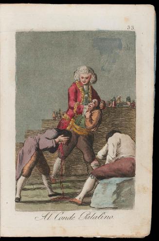 Al Conde Palatino. (To the Count Palatine); Plate 33 bound into "Los Caprichos"