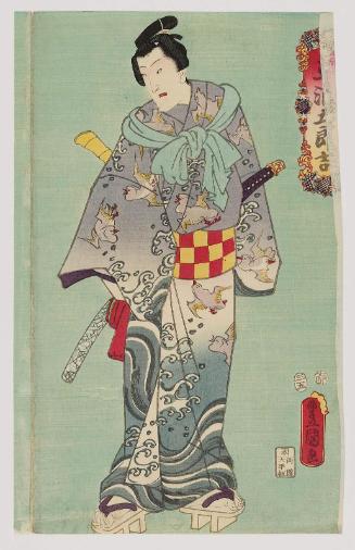 Actor Iwai Kumesaburô III as Tatsunami Gorokichi