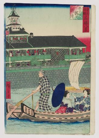 Evening Bell at the Tsukiji Hotel (Hoteru-kan no banshô), from the series Pride of Tokyo: Eight Views of Famous Places (Tôkyô jiman meisho hakkei)