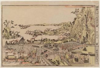 Perspective Picture of the Downhill Attack at the Battle of Ichinotani (Uki-e Ichinotani kassen sakaotoshi no zu)