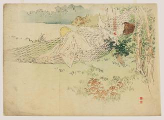Mount Karôto (Karôtoyama), frontispiece illustration from the literary magazine Bungei kurabu, vol. 6, no. 9