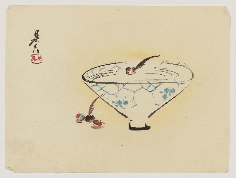 Bowl with Floating Bird Toys