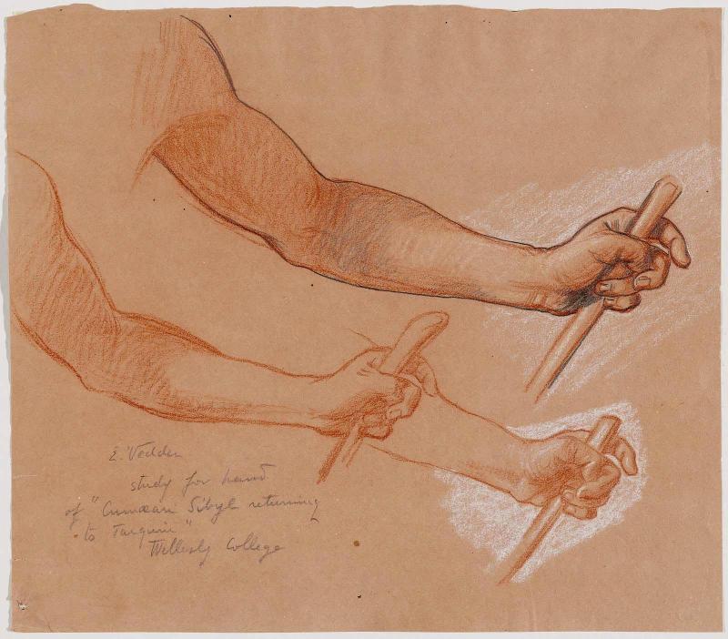 Three Studies of an Arm (Study for Cumaean Sibyl Returning to Tarquin)