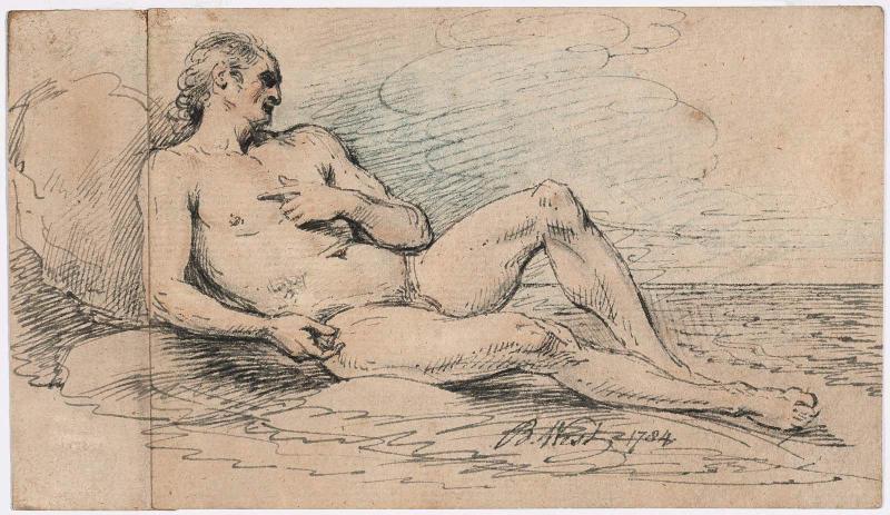 Model James Dyer as Reclining Nude
