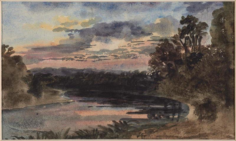 A Sunset River Landscape