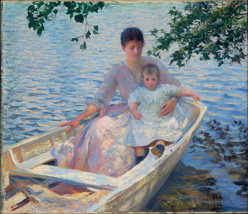 Mother and Child in a Boat