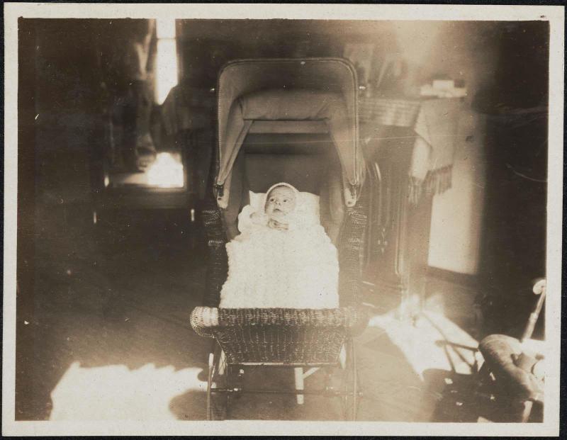 Emily in carriage (indoors)