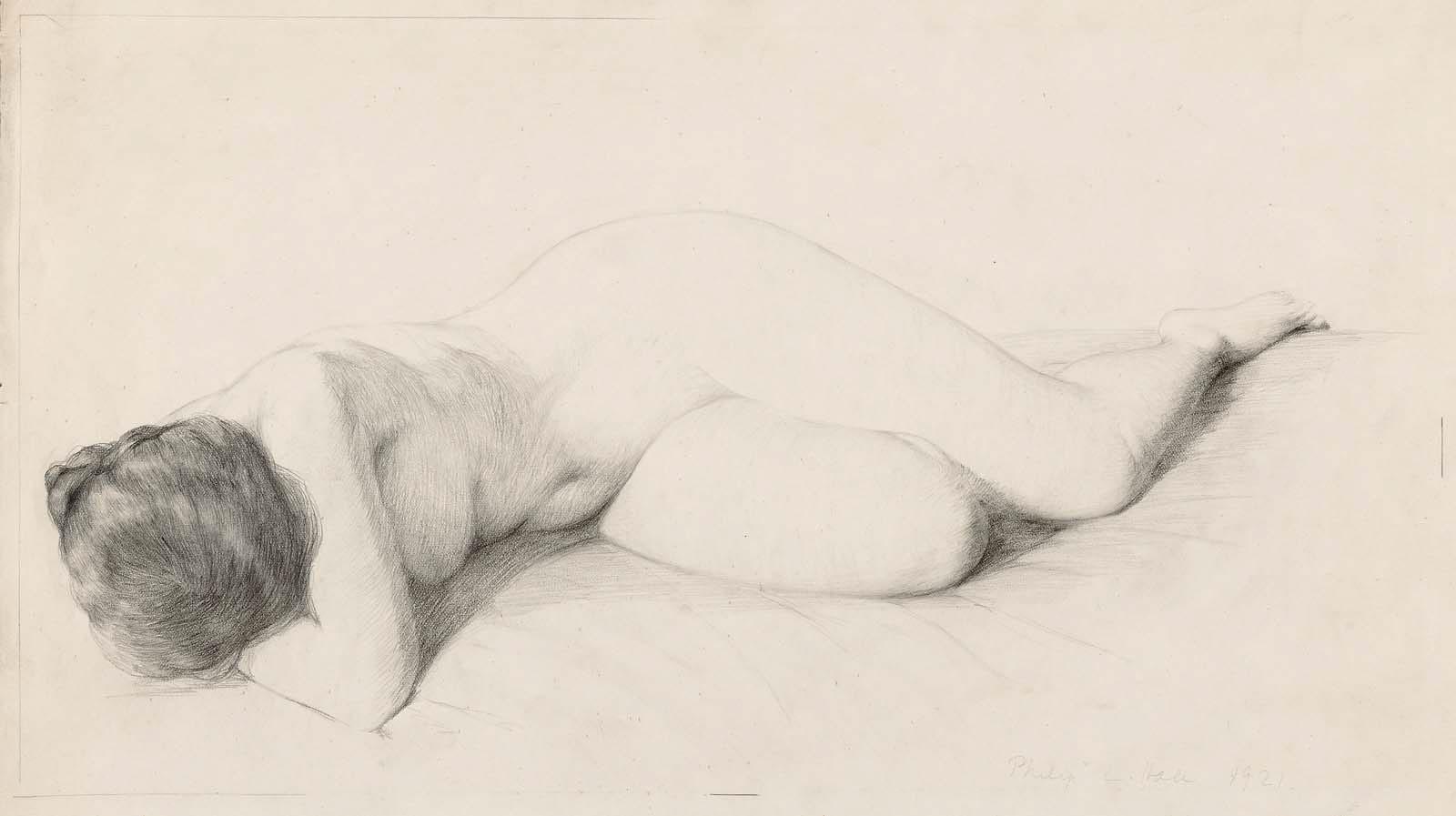 Reclining Nude, Face Hidden