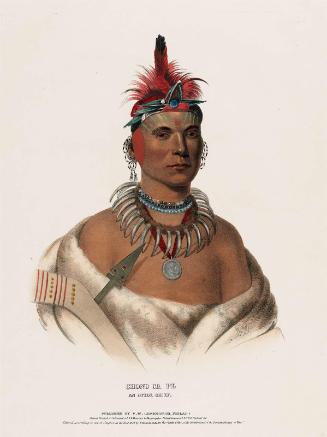 History of the Indian Tribes of North America: Chono Ca Pe. An Ottoe Chief.